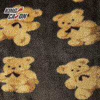 KINGCASON – tissu arctique 100% polyester à imprimé Animal et ours en peluche pour enfants