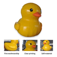 Modèle de dessin animé gonflable géant en PVC jaune de 20 pieds Personnages d'animaux Décoration d'événement Ballon gonflable publicitaire Canard gonflable