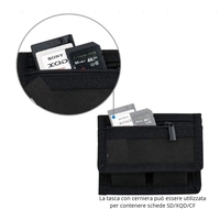 Sac d'appareil photo portable étanche SC ECOMMERCE RK-N6CD-9MUH en nylon/polyester, étui pour cartes mémoire Micro SD/SD/XQD/CF et piles, fabriqué aux États-Unis