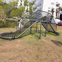 Structure d'escalade en corde pour enfants, intérieur/extérieur, balançoire, équipement de terrain de jeu d'aventure en métal pour maternelle, école, parc
