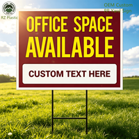 Panneau publicitaire en PP pour espace de bureau, fabrication OEM, solution tout-en-un, avec piquet, fabricant de panneaux en plastique, enseignes personnalisées en corflute