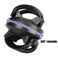 Universel 360 °   Support rotatif pour phare de vélo, support de lampe torche, support fixe pour poussette et ventilateur portable
