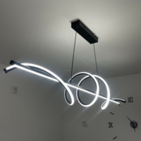 Lustre LED moderne 60W 110V 1M de long pour cuisine, salle à manger, salon et chambre - Suspension rectangulaire 2025
