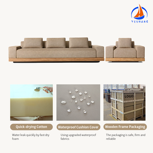 El más nuevo diseño en forma de L sofá al aire libre de teca popular al aire libre de madera de teca <span class=keywords><strong>Tropicana</strong></span> muebles al aire libre Alemania - Product Image 2