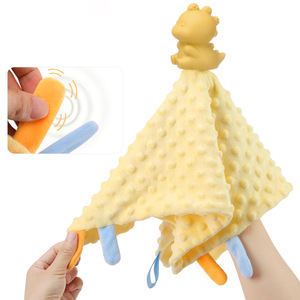 Couverture de confort Kean et jouet de dentition pour bébés de 3 mois et plus, en silicone de qualité alimentaire, avec étiquettes, apaisant et en forme de marionnette - Product Image 1