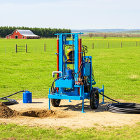 Machine de forage de puits d'eau de haute qualité pour trous profonds de 100m, 150m, 200m, machine de forage de puits artésien, machine de forage de roche