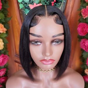 Vente en gros perruque Bob Hd Lace 100% cheveux humains vierges, perruque en dentelle pour femmes cheveux naturels, meilleure perruque frontale indienne cheveux humains originaux Hd Lace - Product Image 2