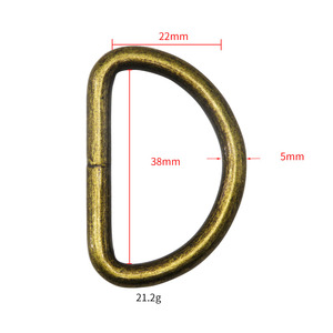 Anneau en D en métal Boucle de collier de chien de 1 pouce Anneaux en D <span class=keywords><strong>sans</strong></span> couture pour l'artisanat Sangle de harnais de sac à main, matériel de sac à main pour la fabrication de sacs - Product Image 4