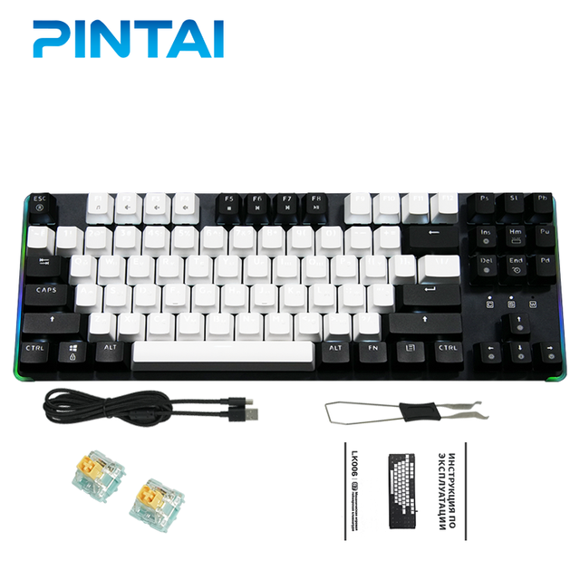 Wholesale Hot Sale 87 Keys Gaming Keyboard Mechanical Keyboard Russian language for PC Computer Laptop
