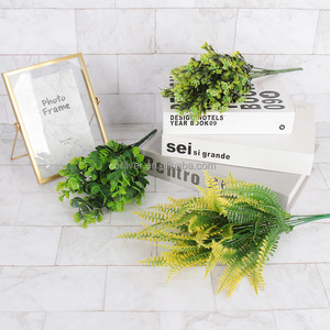 Decoración de Boda Persa Pequeña, Hojas Artificiales Verdes, 7 Ramas, Arreglo de Plantas Artificiales para el Día de la Madre - Product Image 3