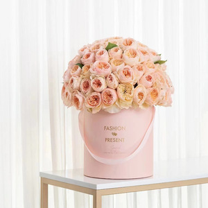 Wholesale 3pc Handheld <strong>Flower</strong> Bucket Rose Arrangement Bucket Valentine's Day Decoration Packaging <strong>Box</strong> Round Empty <strong>Box</strong> - Product Image 2