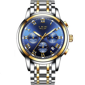 <span class=keywords><strong>LIGE</strong></span> — <span class=keywords><strong>montre</strong></span>-bracelet de luxe pour hommes, étanche, 30m, à Quartz, nouvelle collection <span class=keywords><strong>2021</strong></span> - Product Image 1