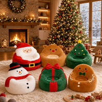 Fauteuil Poire en Peluche Xingjie pour Enfants, Motif Dessin Animé de Noël, en Velours Doux, pour Tout-Petits, Cadeau de Fêtes, Vente en Gros Direct Usine