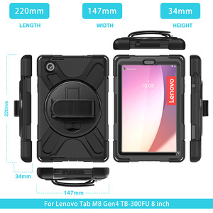 Cho Lenovo M8 4th Gen 2024 tb301xu Bumper Silicone ổn định mạnh mẽ xử lý vành đai Grip cứng Rugged trường hợp - Product Image 4