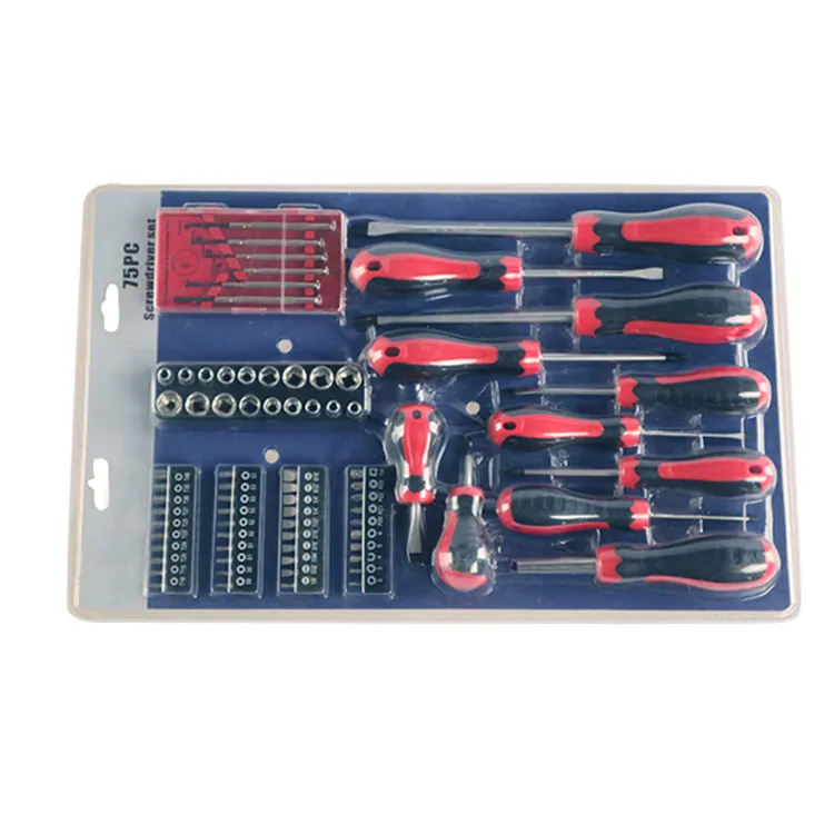 Nhà Máy Giá Biểu Tượng Tùy Chỉnh Nhà Cung Cấp Trung Quốc 75 PC Chính Xác Screwdriver Bit Set Với Vỉ