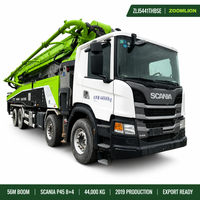 Camión Bomba de Concreto Usado Zoomlion 56m Scania 8x4 Diésel con Motor ZLJ5441THBSE en Venta
