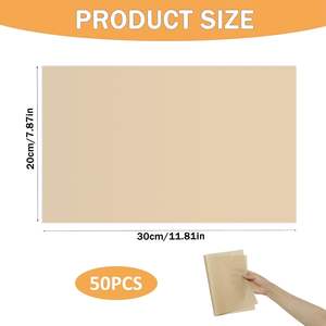 Papier sulfurisé brun kraft de qualité alimentaire pour la cuisson au barbecue, papier sulfurisé, papier huilé en silicone, vente en gros - Product Image 2