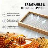 Nourrisseur d'abeilles en bois anti-noyade pour ruche Langstroth, pour sirop et plaques de pollen