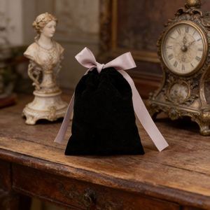 Drawstring Dust <b>Cover</b> Jewelry Organizer Single Sided Velvet Gift Bag - Product Image 3
