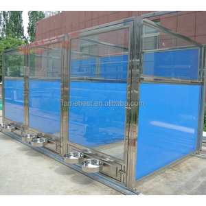 Danh tiếng tốt nhất công ty thép không gỉ 304 chó cũi lớn ngoài trời hữu ích cho các trung tâm đào tạo chó - Product Image 5
