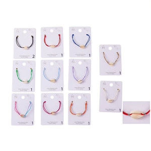 Braccialetto Elastico Colorato con Conchiglie, Pulsera in Acciaio Inossidabile Fatto a Mano, Set da 12 Pezzi, Gioielli alla Moda - Product Image 2