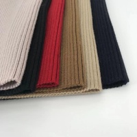 Tissu de manchette à garniture côtelée 3x2 personnalisé de haute qualité s'applique à l'attache de l'ourlet de la manchette à l'encolure de la veste