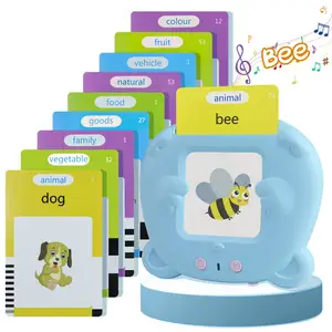 Portable apprendre en jouant espagnol arabe français anglais bilingue éducatif parlant carte Flash enfants cadeau jouet