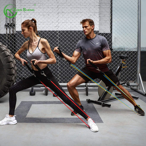 Zhensheng Meilleures ventes en gros d'usine Ensemble de 11 tubes de résistance pour <span class=keywords><strong>musculation</strong></span> et bandes de résistance - Product Image 5
