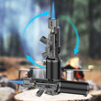 Briquet torche au butane GF-917, haute température, coupe-vent, flamme bleue, logo imprimé, en forme de pistolet, type Glock