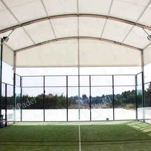 Techo de pista de panel eléctrico abierto automático <span class=keywords><strong>Padel</strong></span> Tennis Techo de pista de Pádel extraíble - Product Image 1