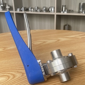 Sanitari In Acciaio Inox 304 316L Manuale di Alta qualità Saldato Valvola a Farfalla - Product Image 6