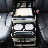 Accoudoir de voiture en cuir beige universel pour rangée centrale, compatible camion et Toyota, avec porte-gobelet et boîte de rangement
