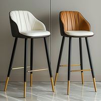 Tabouret de bar moderne en gros, avec structure en acier et revêtement en cuir, réglable, pour usage commercial, salle à manger, salon, hôtel, chambre, école