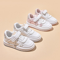 Nouvelles baskets mignonnes pour filles, vente en gros, usine OEM, personnalisables, blanches et roses, chaussures décontractées pour enfants, fermeture auto-agrippante, anti-odeur