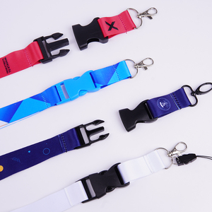 Chất Lượng Cao Biểu Tượng Tùy Chỉnh Polyester Nylon Dệt Thăng Hoa ID Huy Hiệu Thẻ Chủ Dây Buộc Cổ Tay Cổ Tay Keychain Bán Buôn - Product Image 2