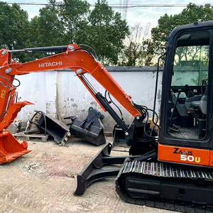 HITACHI 97% ZX50ใหม่รถขุดตีนตะขาบขนาดเล็ก5ตันของแท้จากญี่ปุ่น ZX50U-2 ZX 50 U zaxis 50U 5 T เครื่องขุดตีนตะขาบ5Ton - Product Image 1