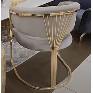 Chaise de <span class=keywords><strong>salle</strong></span> <span class=keywords><strong>à</strong></span> <span class=keywords><strong>manger</strong></span> en velours nordique, mobilier d'intérieur de luxe, fauteuils de restaurant, chaises de loisirs en acier inoxydable doré pour <span class=keywords><strong>salle</strong></span> <span class=keywords><strong>à</strong></span> <span class=keywords><strong>manger</strong></span> - Product Image 2