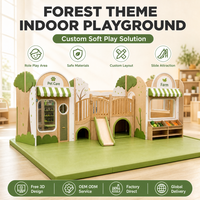 Équipement de terrain de jeux intérieur Pet Farm Town, ville de jeu de rôle avec toboggan ouvert et zone d'activités douce pour les exploitants de centres de divertissement familial (FEC)