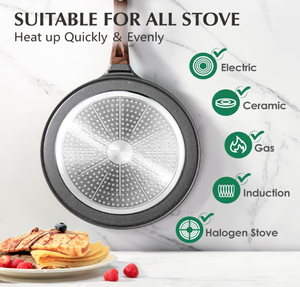 Poêle à crêpes antiadhésive personnalisable avec logo, revêtement granit suisse, en aluminium moulé sous pression, compatible <span class=keywords><strong>induction</strong></span>, Tawa <span class=keywords><strong>pour</strong></span> ustensiles de cuisine - Product Image 5
