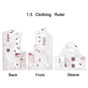 Juego de Reglas de <span class=keywords><strong>Costura</strong></span> Multifuncionales de 3 Piezas con Patrón Curvo, <span class=keywords><strong>Regla</strong></span> de Sastre, <span class=keywords><strong>Regla</strong></span> de Plástico para Patchwork, <span class=keywords><strong>Regla</strong></span> de Acolchado - Product Image 3