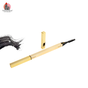 Crayon à <span class=keywords><strong>sourcils</strong></span> carré de luxe doré à double face, conteneurs minces et vides avec <span class=keywords><strong>brosse</strong></span>, logo personnalisé - Product Image 2