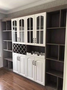 Elegant HOME Tall Farmhouse Wine Cabinet Corner <span class=keywords><strong>Bar</strong></span> Étagères à liqueur rotatives Porte de <span class=keywords><strong>grange</strong></span> réglable Gris lavé pour Home <span class=keywords><strong>Bar</strong></span> - Product Image 6