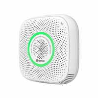 Détecteur de gaz WiFi Heiman, alarme de fuite de gaz naturel, capteur de méthane CH4 avec commande vocale de la vanne, AC100-240V, à brancher pour la maison