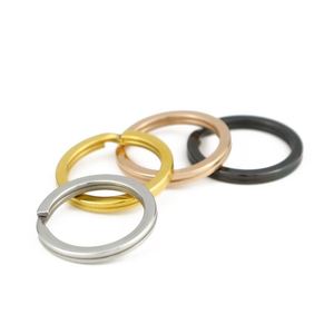 Porte-clés mousqueton en acier inoxydable de haute qualité, style dessin animé, plaqué lig, avec anneau intérieur plat de 25 mm/28 mm/30 mm/35 mm - Product Image 2