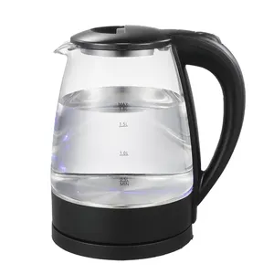 Tea Water Fast Boil Keep warm bollitori caldi bollitore elettrico senza fili in vetro da 1500w