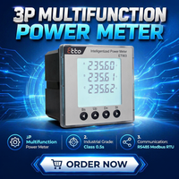 Compteur de puissance triphasé multifonction de qualité industrielle classe 0.5s certifié CE, montage sur panneau, RS485 Modbus RTU, pour centre de données