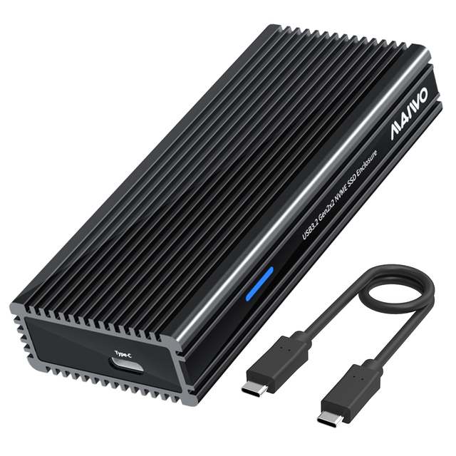 MAIWO 20Gbps M.2 NVMe SSD Enclosure Type-C to PCIe NVME Adapter Support Thunderbolt 3/4 USB 4/3.2/3.1 8TB Capacity Aluminum Case