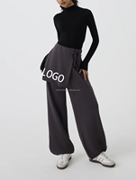 Ensembles de vêtements de sport modestes pour femmes musulmanes : Haut court à capuche avec pantalon large et jupe portefeuille confortable, motif uni, coupe ample
