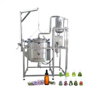 Peralatan penyulingan distilasi minyak esensial bunga dan Herbal industri mesin ekstraksi Unit pengekstrak tanaman Hydrosol