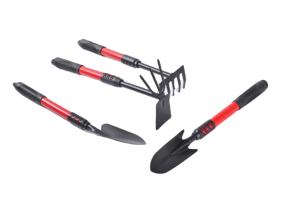 ओम 4 पीसी विस्तारित मोटा लोहे की छील पत्ती रेक फार्म होय बगीचे हाथ उपकरण सेट - Product Image 3